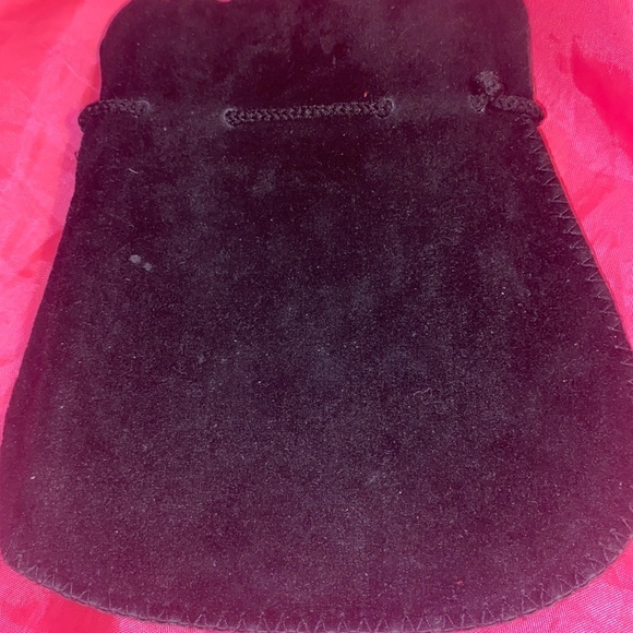 Vintage Black Draw string bag for jewellery change other cosmetics like new - Picture 1 of 3